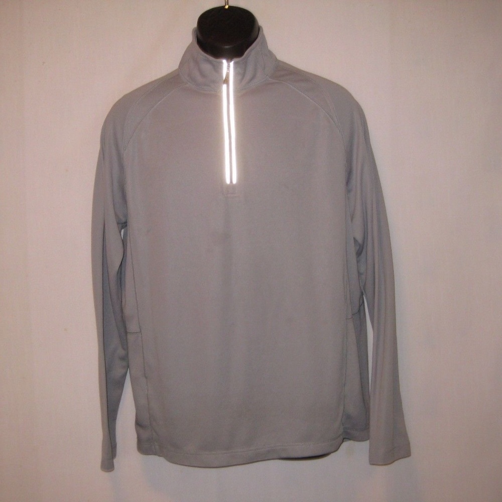 TOMMY BAHAMA 1/2 Zip Long Sleeve Shirt Sz M Gray